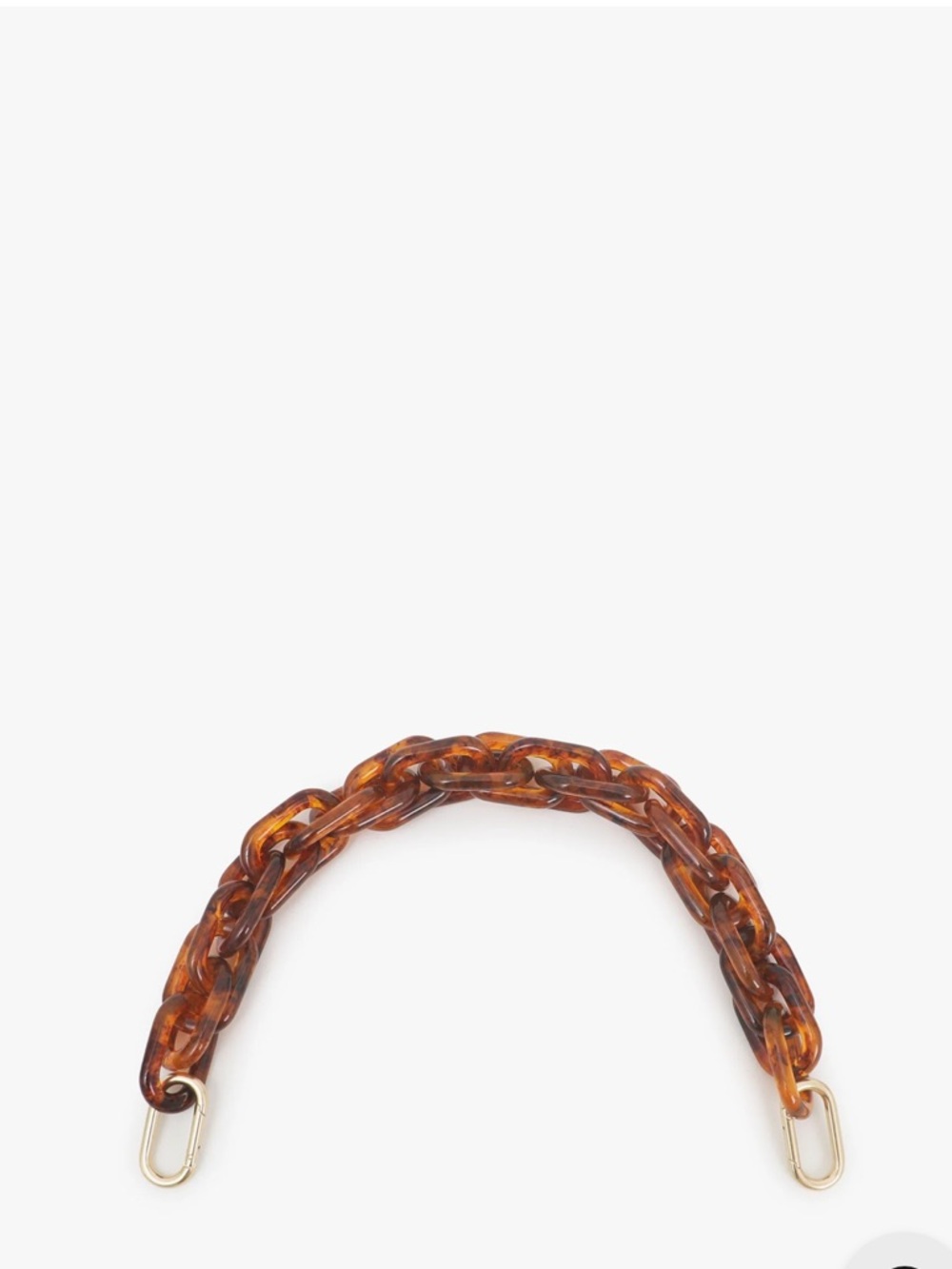 Clare V NWT Tortoise Resin shortie strap